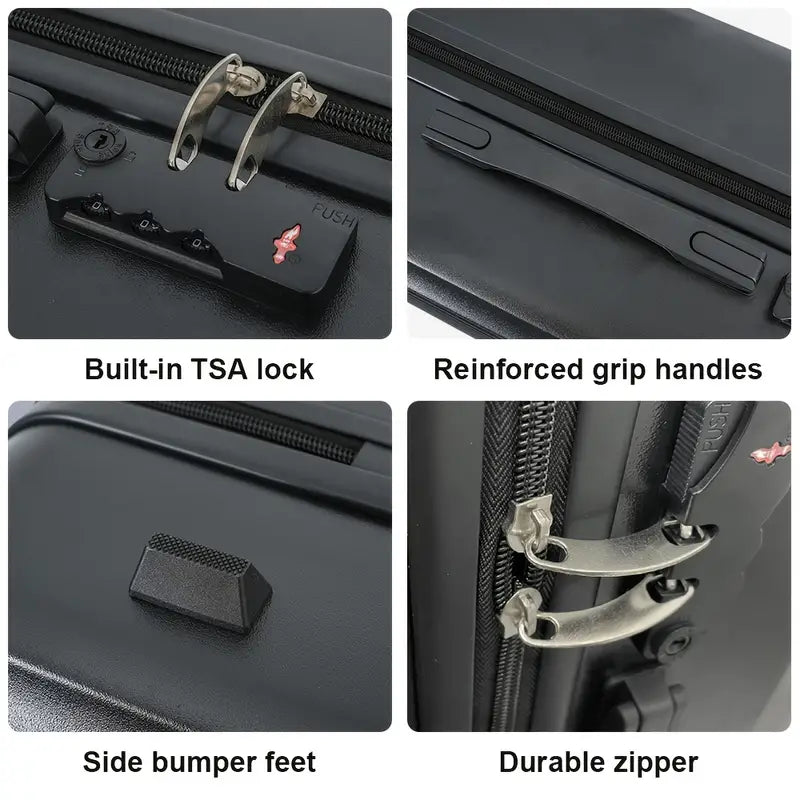 Lightweight Hardshell Luggage Set - 3pcs Spinner Suitcases with TSA Lock, Durable ABS+PC Shell, Large Capacity for Travel