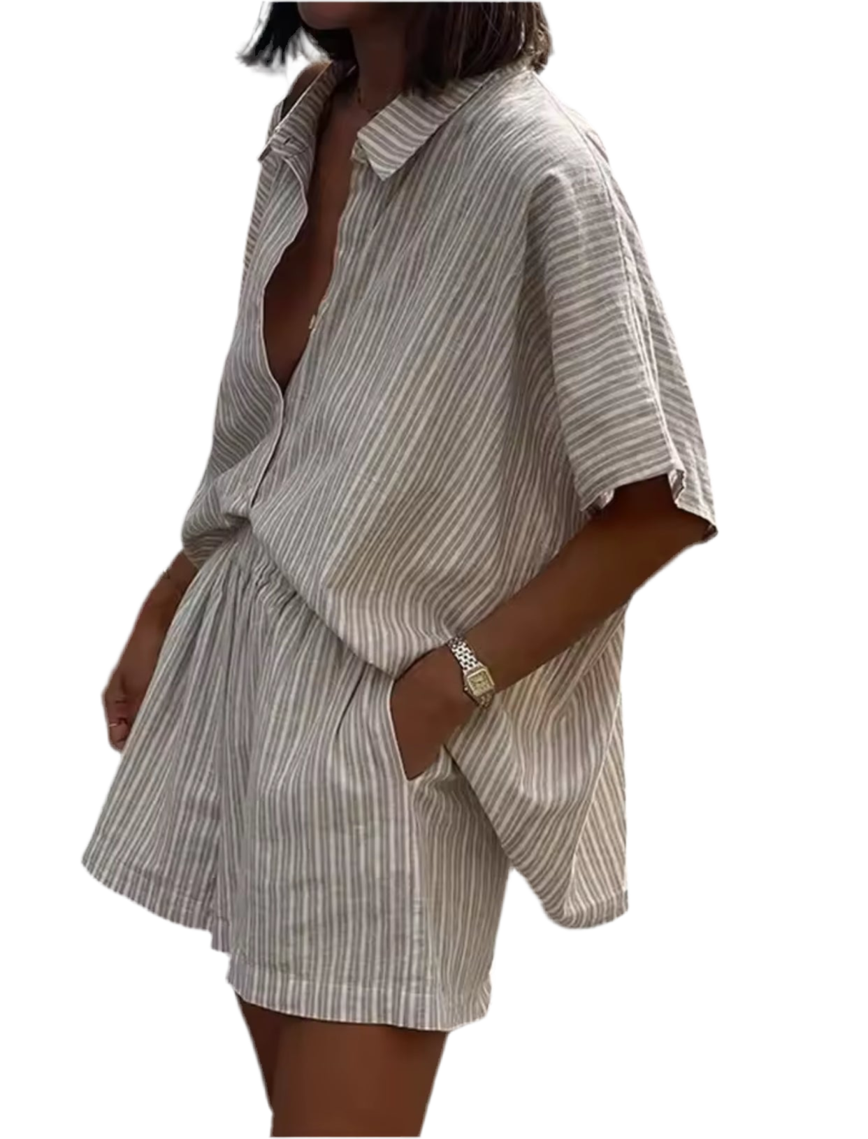 Simple Stripes Shirt Sets