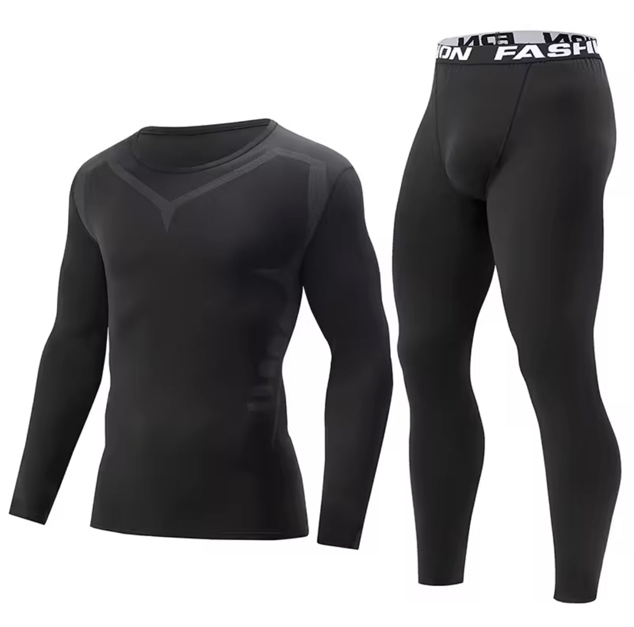 Men's 2-Piece Warm Ski Suit - Corset Jacket & Fitness Trousers for Running, Yoga, and Athletic Activities