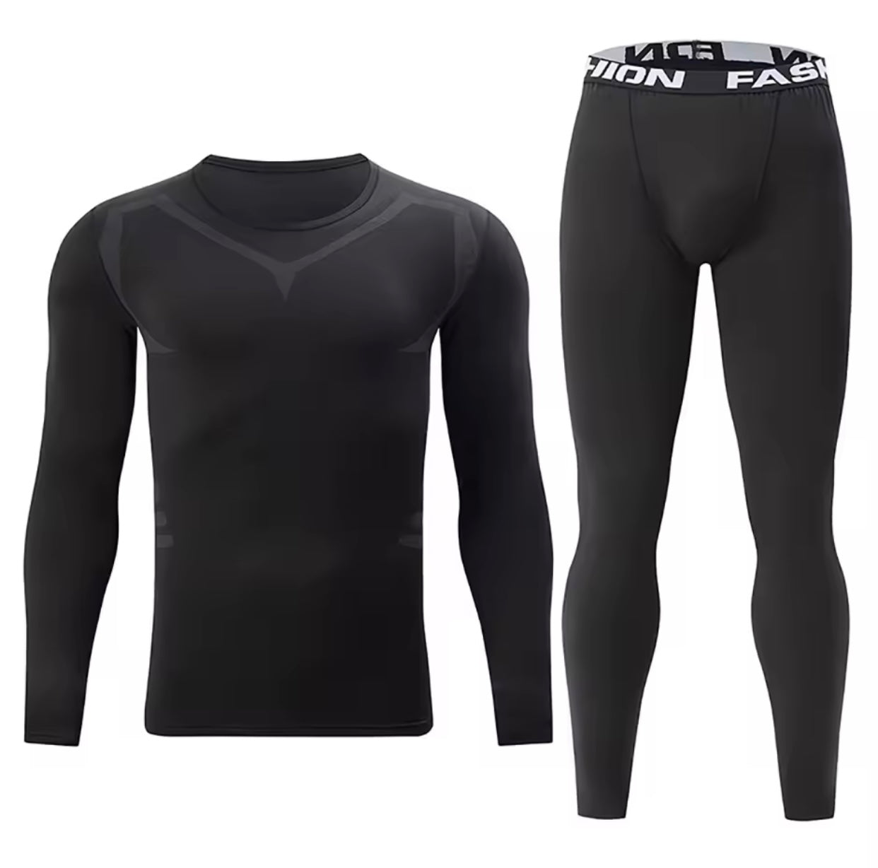 Men's 2-Piece Warm Ski Suit - Corset Jacket & Fitness Trousers for Running, Yoga, and Athletic Activities
