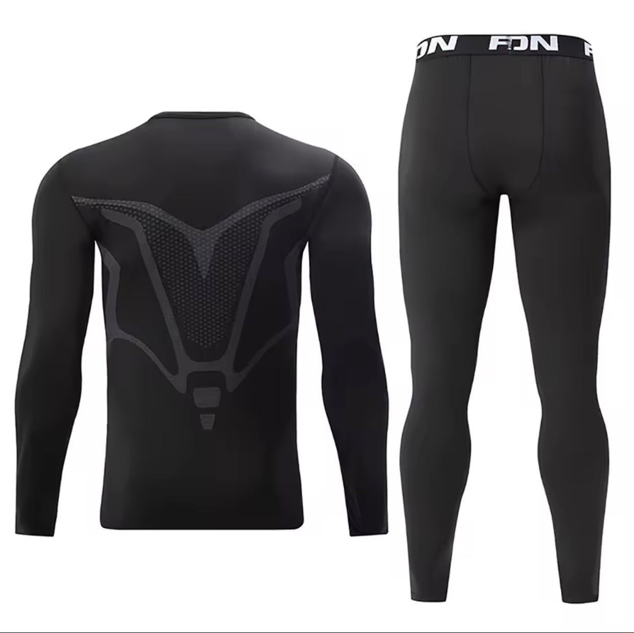 Men's 2-Piece Warm Ski Suit - Corset Jacket & Fitness Trousers for Running, Yoga, and Athletic Activities