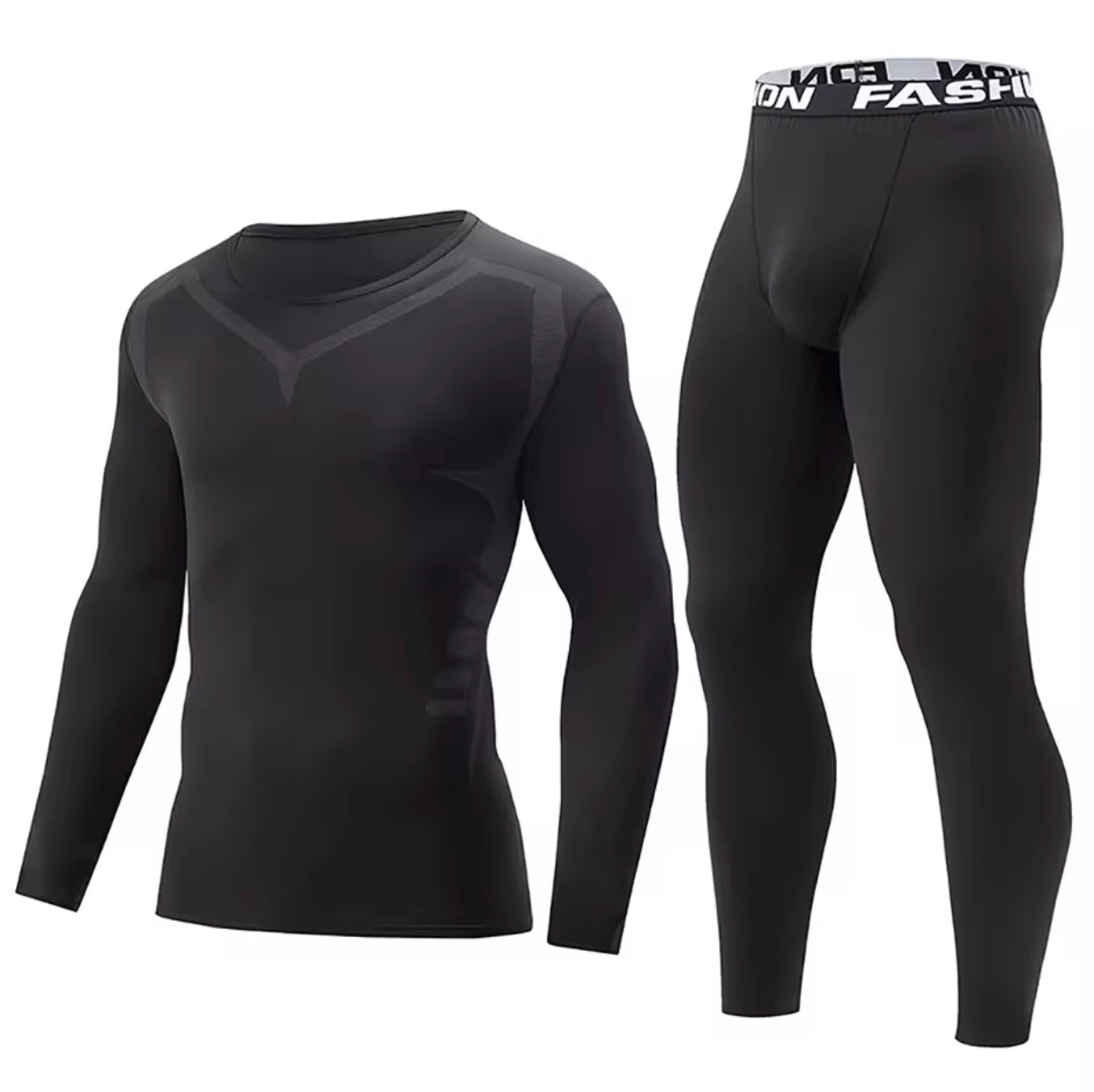 Men's 2-Piece Warm Ski Suit - Corset Jacket & Fitness Trousers for Running, Yoga, and Athletic Activities