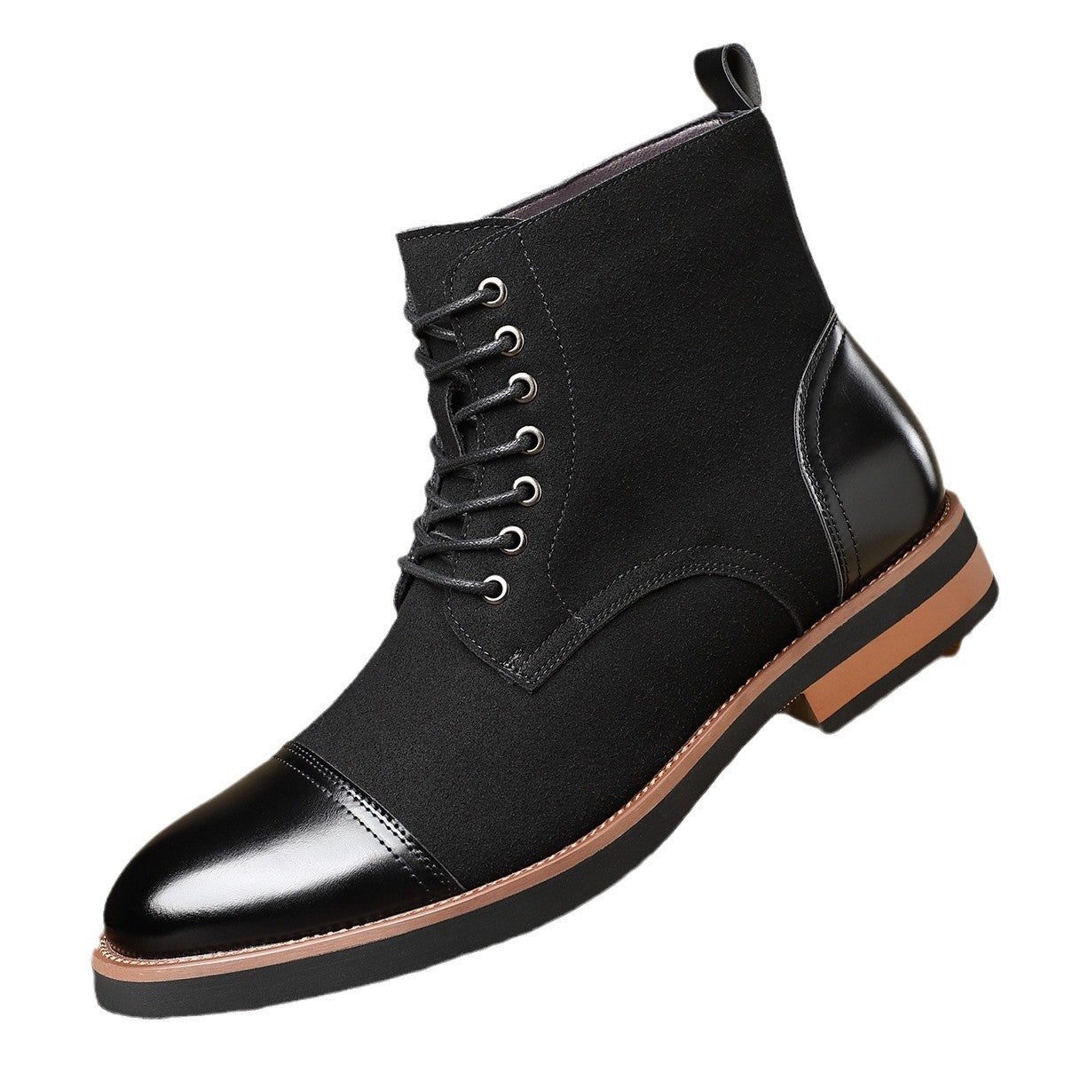 Men’s Casual Leather Martin Boots – Lace-Up Autumn Ankle Boots for Everyday Style
