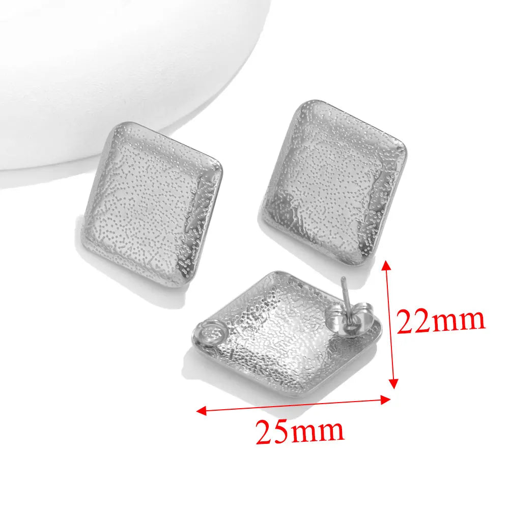 10pcs PVD Gold Plated Stainless Steel Earrings Stud Connectors For Jewelry Making DIY Earring Hooks Posts Jewelry Materials Bulk