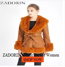 ZADORIN Mink Coats Autumn Winter Fluffy Black Faux Fur Coat Women Elegant Thick Warm Faux Fur Jackets For Women 2024 Tops