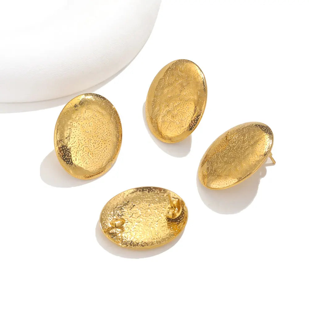 10pcs PVD Gold Plated Stainless Steel Earrings Stud Connectors For Jewelry Making DIY Earring Hooks Posts Jewelry Materials Bulk