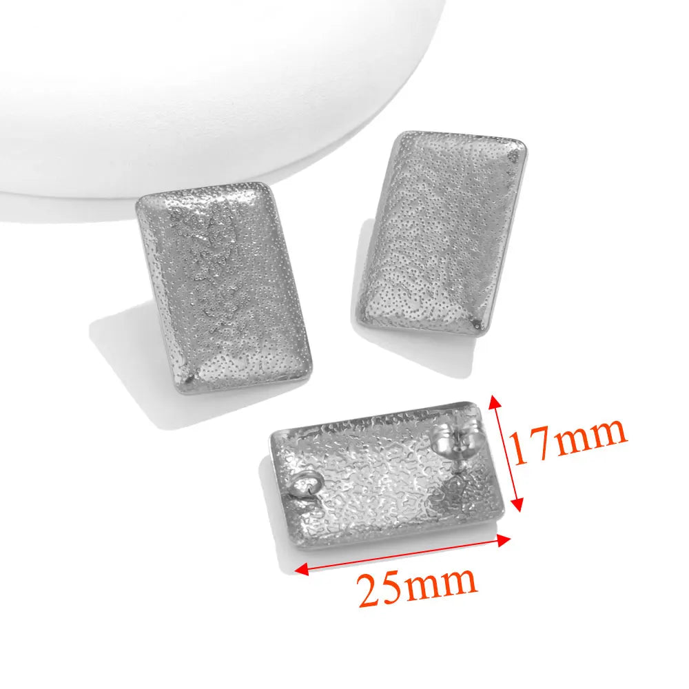 10pcs PVD Gold Plated Stainless Steel Earrings Stud Connectors For Jewelry Making DIY Earring Hooks Posts Jewelry Materials Bulk