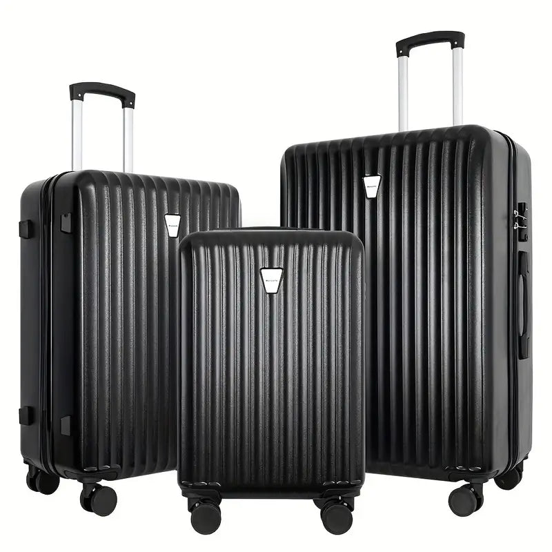 Lightweight Hardshell Luggage Set - 3pcs Spinner Suitcases with TSA Lock, Durable ABS+PC Shell, Large Capacity for Travel
