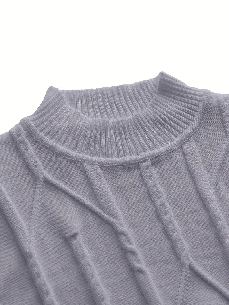 ThermaLuxe Striped High-Neck Top