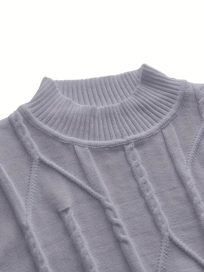 ThermaLuxe Striped High-Neck Top