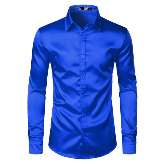 Luxury Silk Satin Dress Shirt