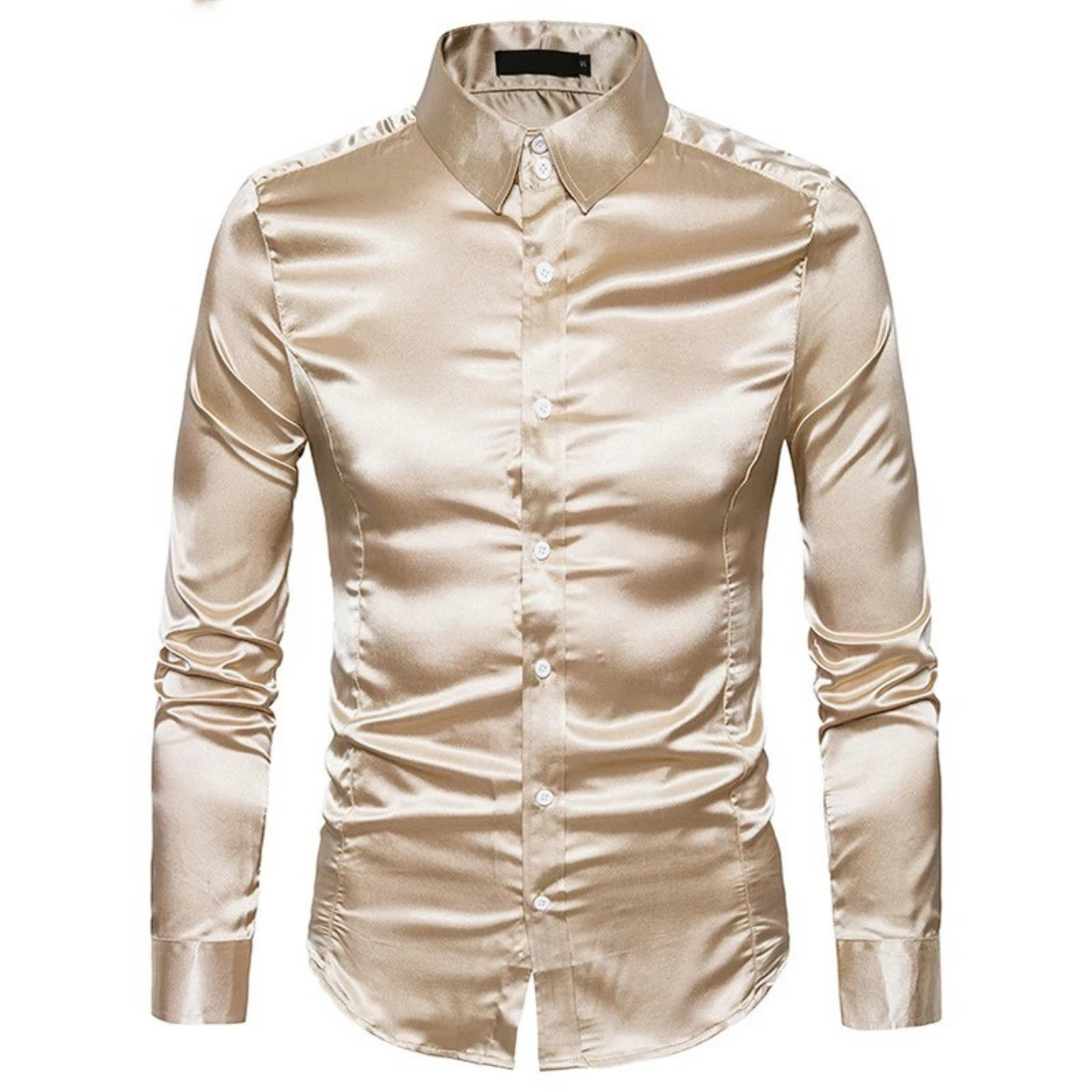 Luxury Silk Satin Dress Shirt