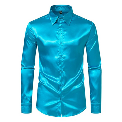 Luxury Silk Satin Dress Shirt