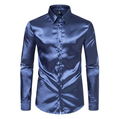 Luxury Silk Satin Dress Shirt