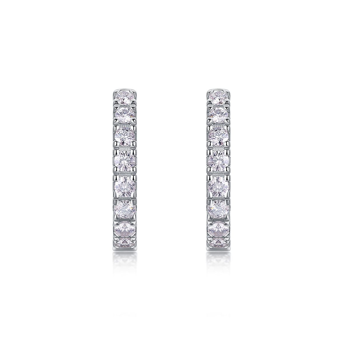 Top-quality Moissanite Luxury And Fashionable Light Luxury Jewelry Silver Stud Earrings S925 Silver Plated Platinum