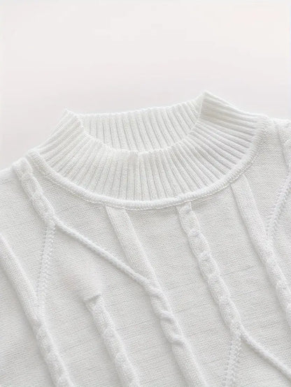 ThermaLuxe Striped High-Neck Top