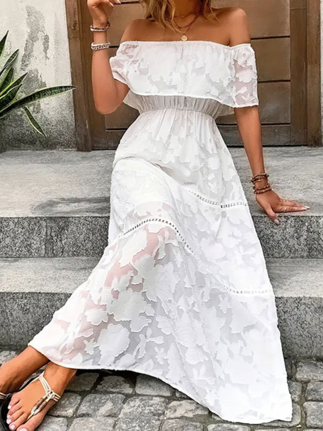 Ethereal Off-Shoulder Maxi Dress