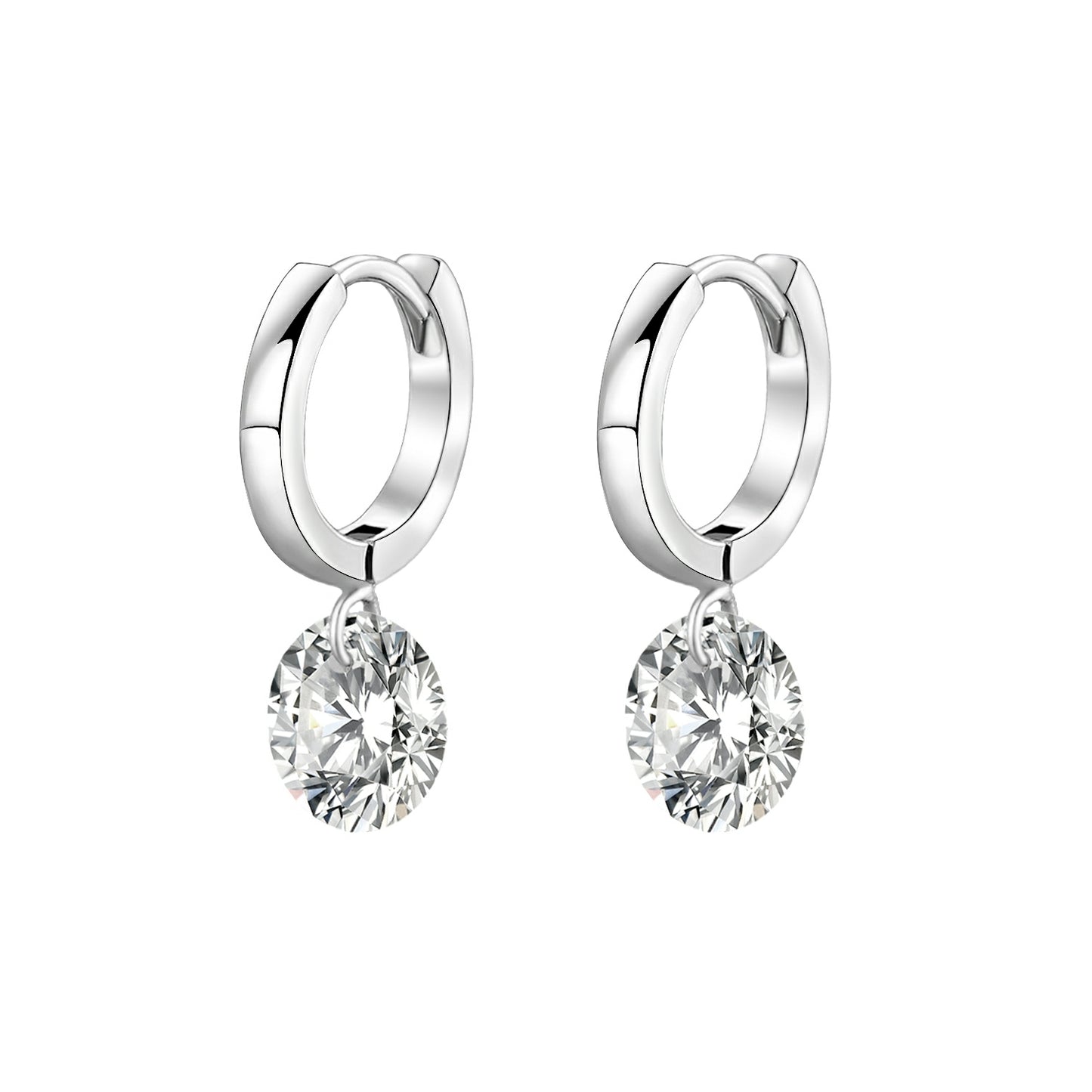 Top-quality Moissanite Luxury And Fashionable Light Luxury Jewelry Silver Stud Earrings S925 Silver Plated Platinum