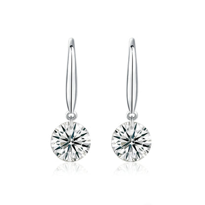 Top-quality Moissanite Luxury And Fashionable Light Luxury Jewelry Silver Stud Earrings S925 Silver Plated Platinum