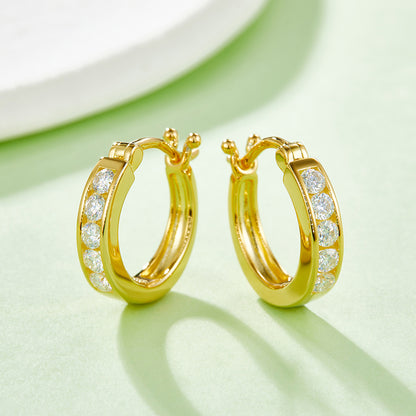 Top-quality Moissanite Luxury And Fashionable Light Luxury Jewelry Silver Stud Earrings S925 Silver Plated Platinum