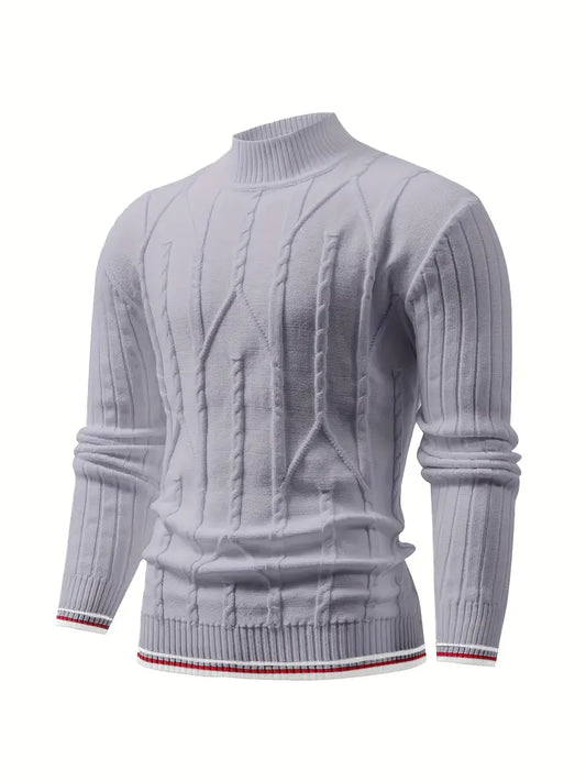 ThermaLuxe Striped High-Neck Top