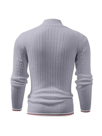 ThermaLuxe Striped High-Neck Top