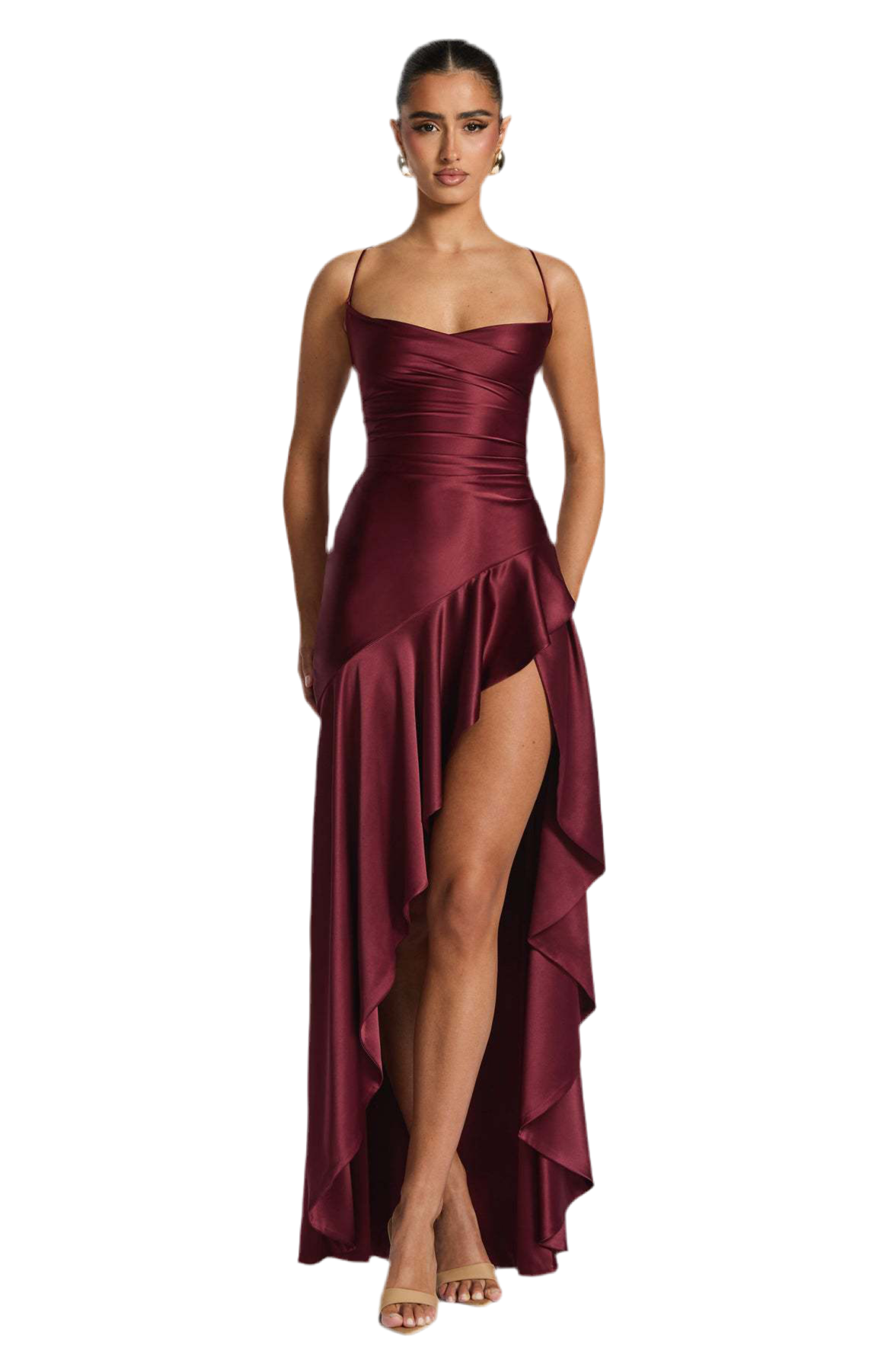 Women's Backless Ruffle Dress