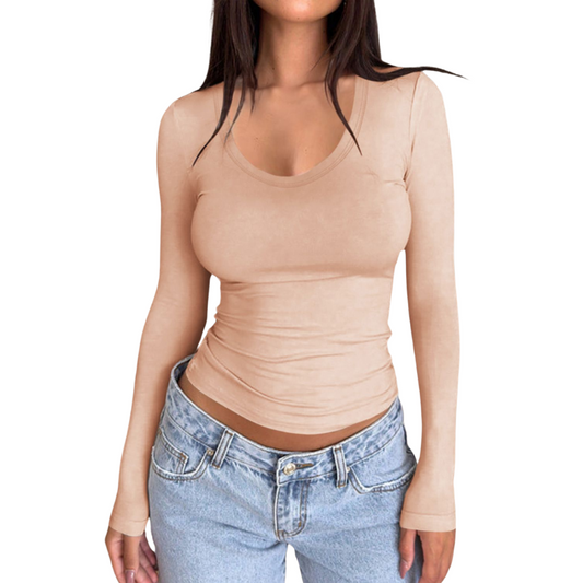 Women's Scoop Neck Long Sleeve T-Shirt