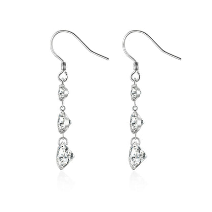 Top-quality Moissanite Luxury And Fashionable Light Luxury Jewelry Silver Stud Earrings S925 Silver Plated Platinum