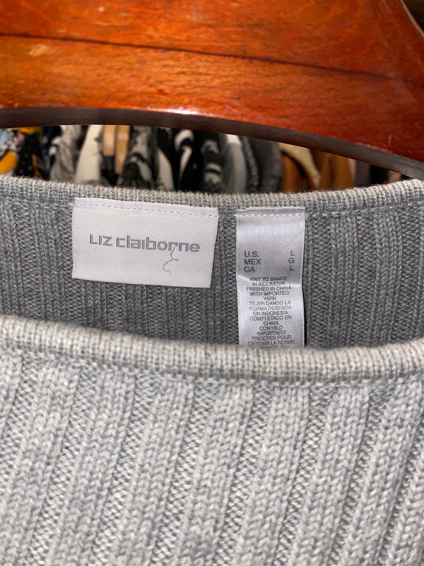 Liz Claiborne Grey Long Sleeve Sweater