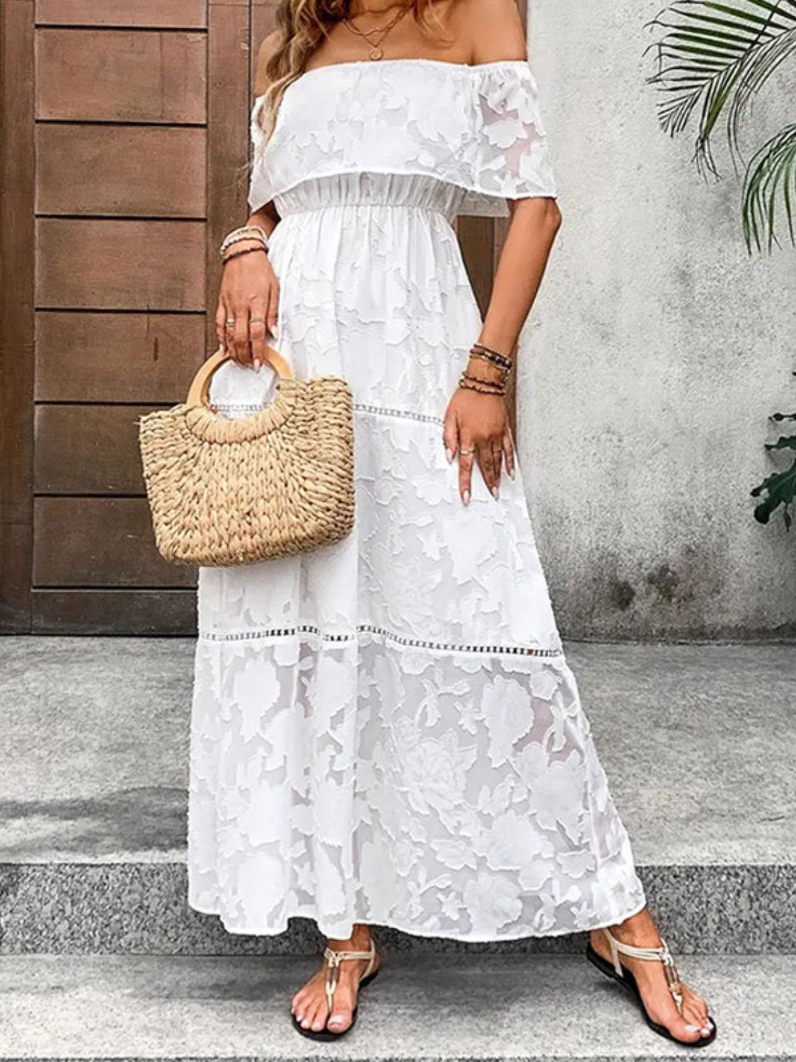 Ethereal Off-Shoulder Maxi Dress