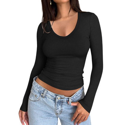 Women's Scoop Neck Long Sleeve T-Shirt