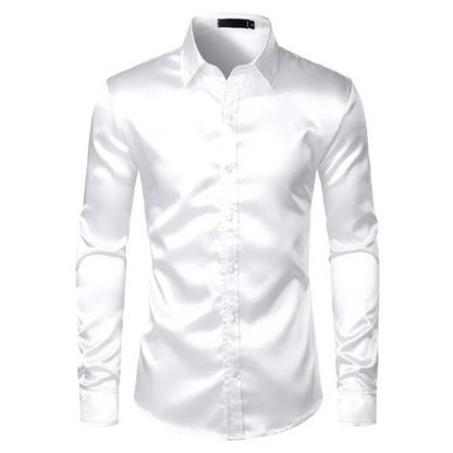 Luxury Silk Satin Dress Shirt