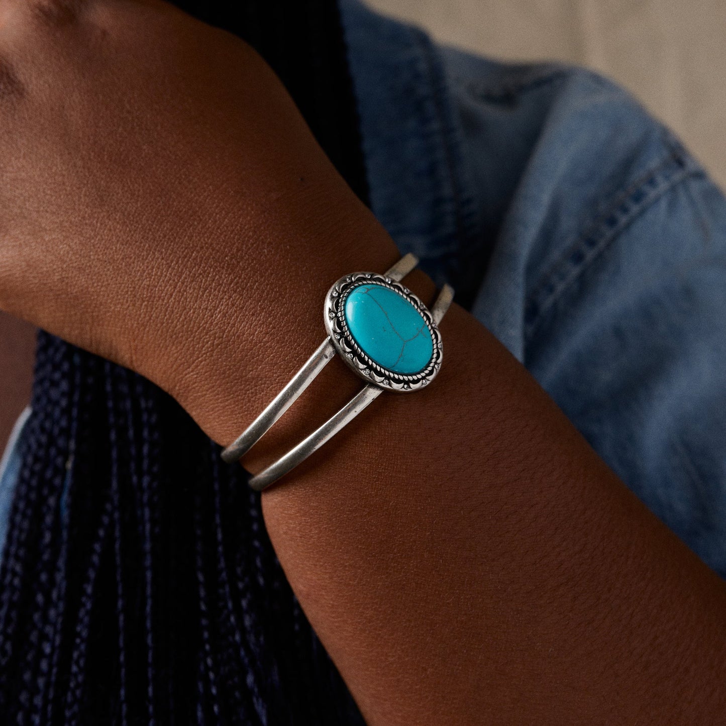 Vintage Turquoise Statement Cuff