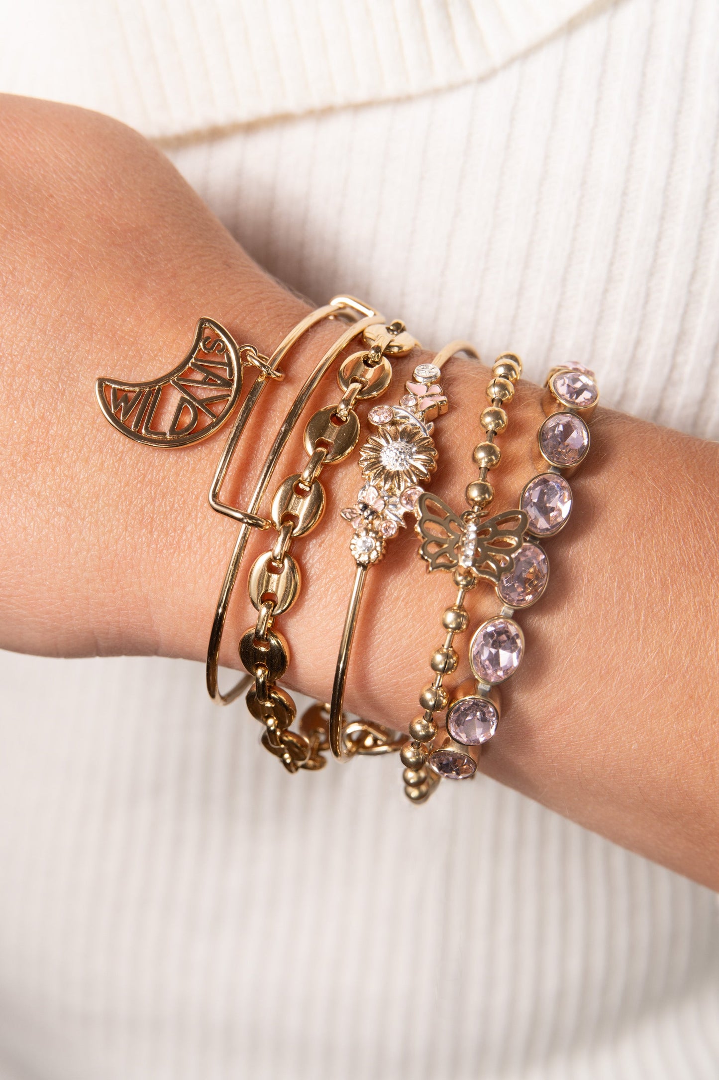 Stay Wild Charm Bangle