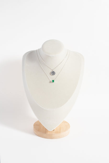 May Birthstone Precious Pendant Necklace