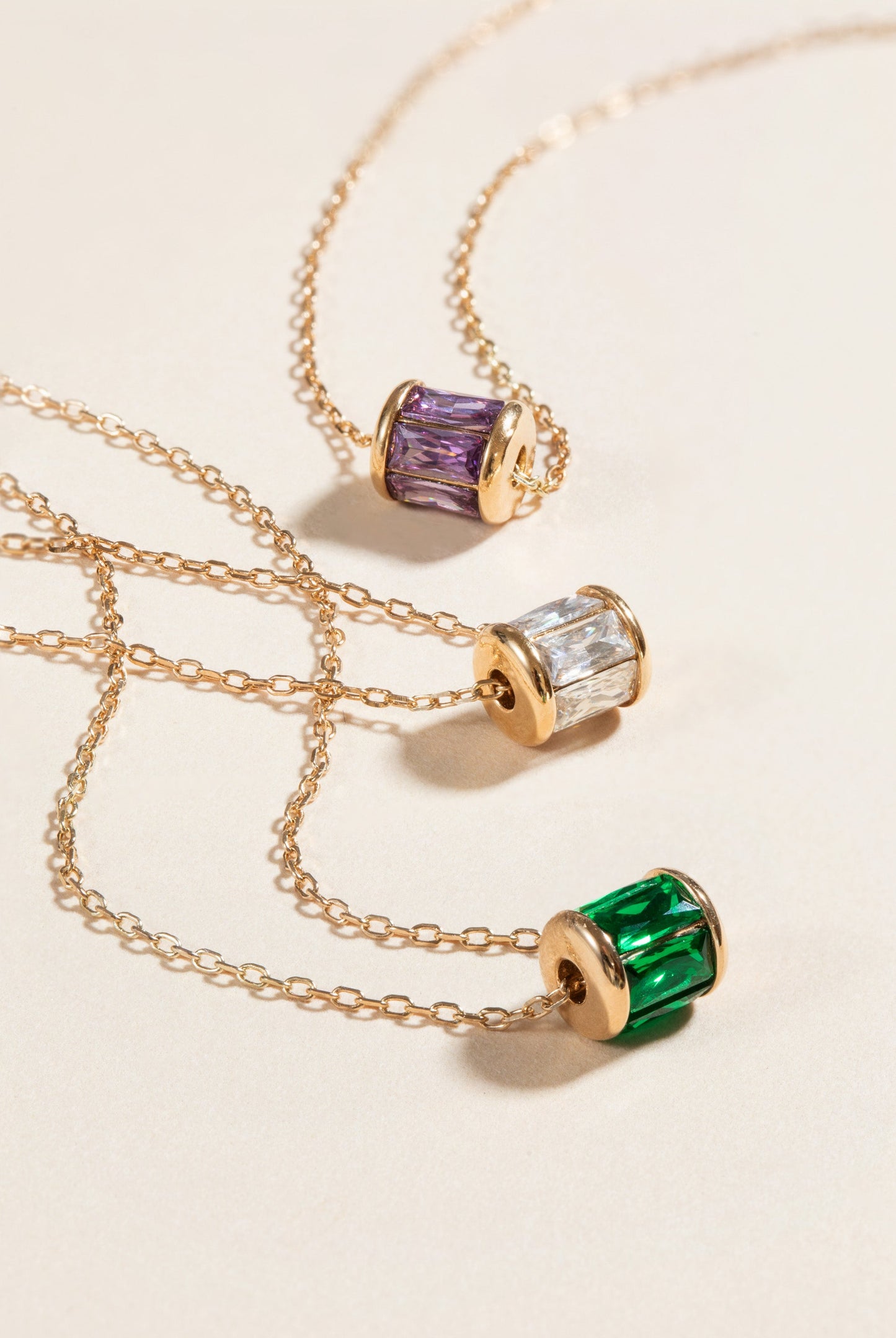 May Birthstone Precious Pendant Necklace