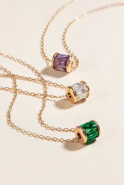 May Birthstone Precious Pendant Necklace