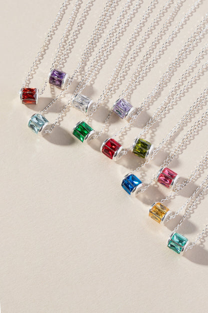 May Birthstone Precious Pendant Necklace