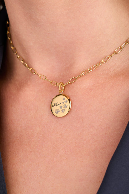 Aunt Flower Disc Charm