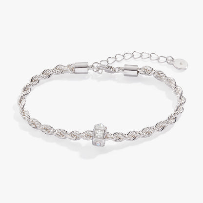 Snowflake and Crystal Chain Bracelet