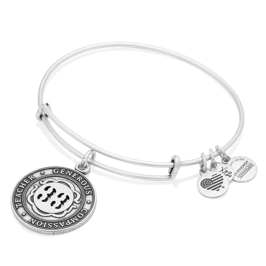 Number 33 Charm Bangle Bracelet | Teacher, Generous, and Compassion