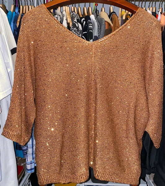 WD•NY Gold Sparkle Sweater