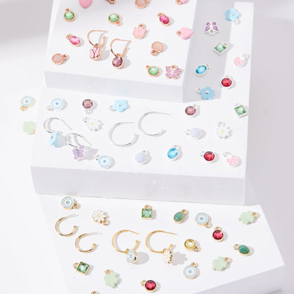 Tulip Hoop Earring Charm