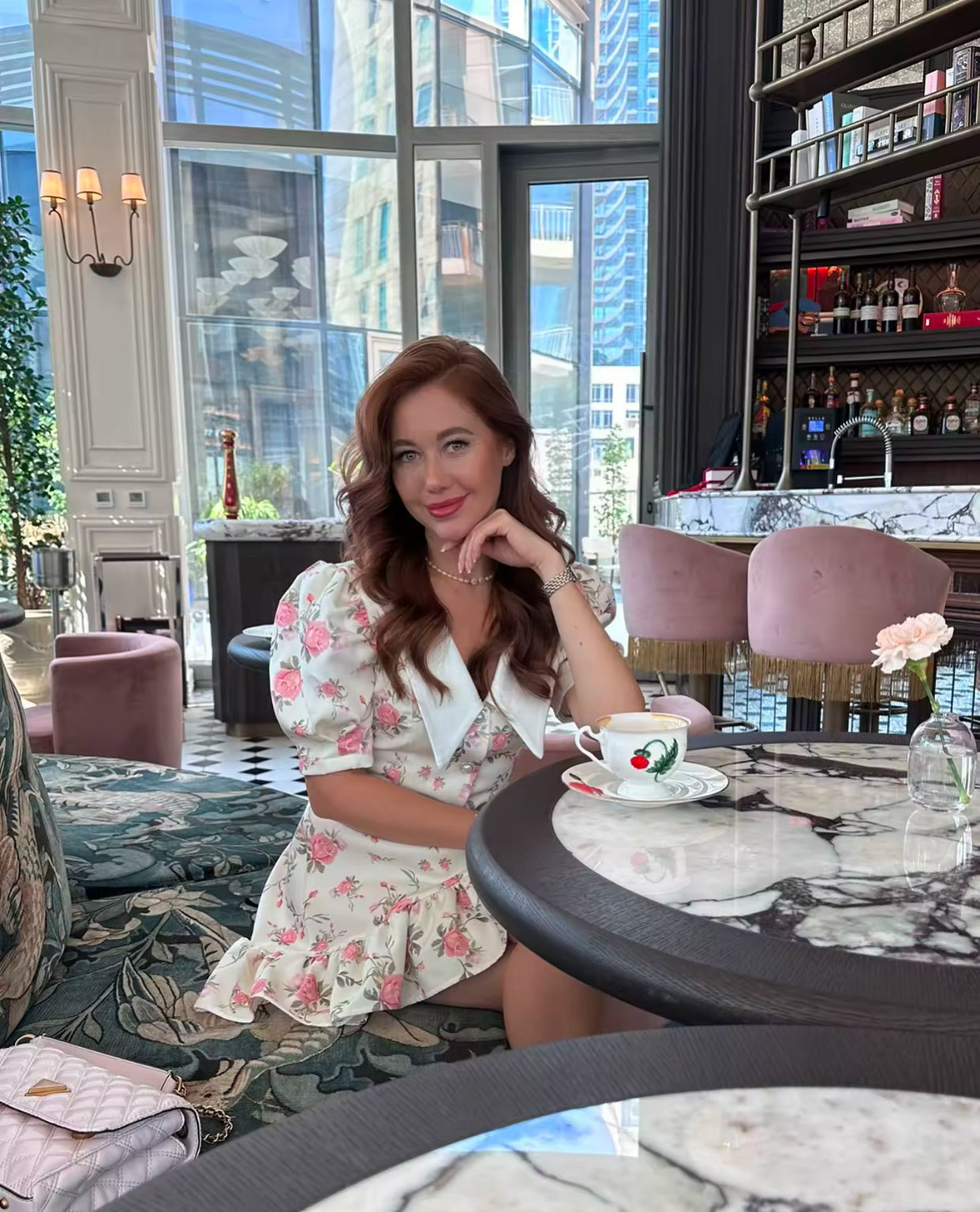 Sweet Floral Ruffle Dress