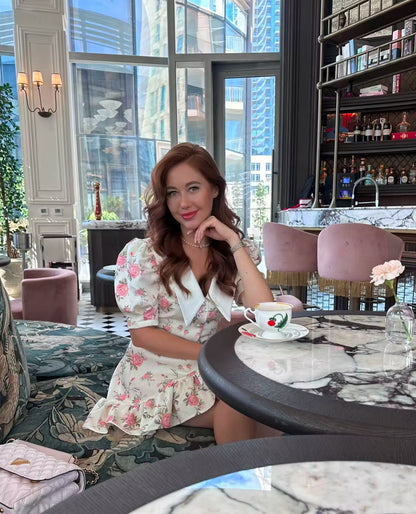 Sweet Floral Ruffle Dress