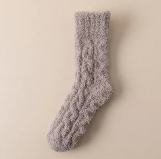 Cozy Velvet Fleece Socks – Thick, Warm Home & Sleep Socks for Women & Men