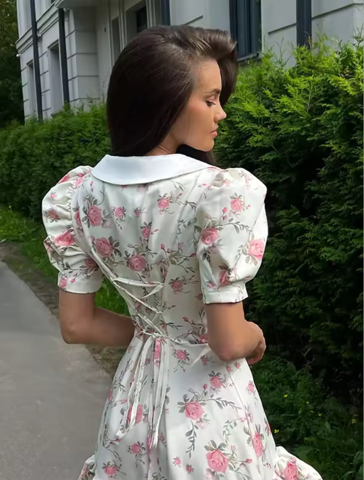 Sweet Floral Ruffle Dress