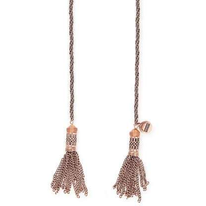 Twisted Rope Tassel Wrap Necklace