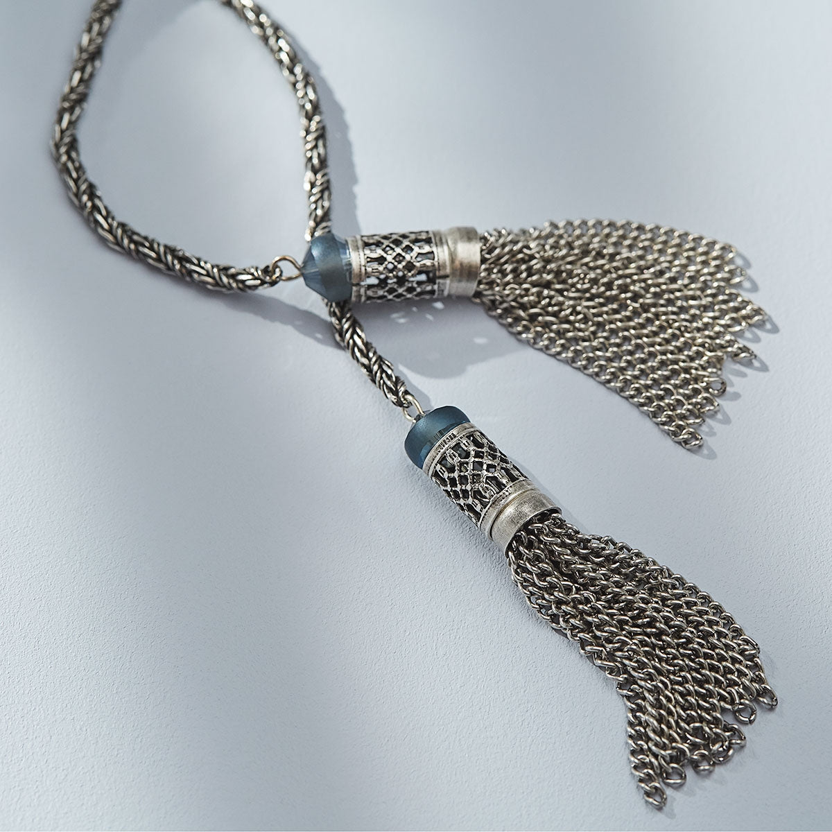 Twisted Rope Tassel Wrap Necklace